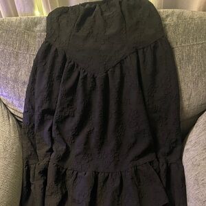 SHEIN Black Floral Maxi dress